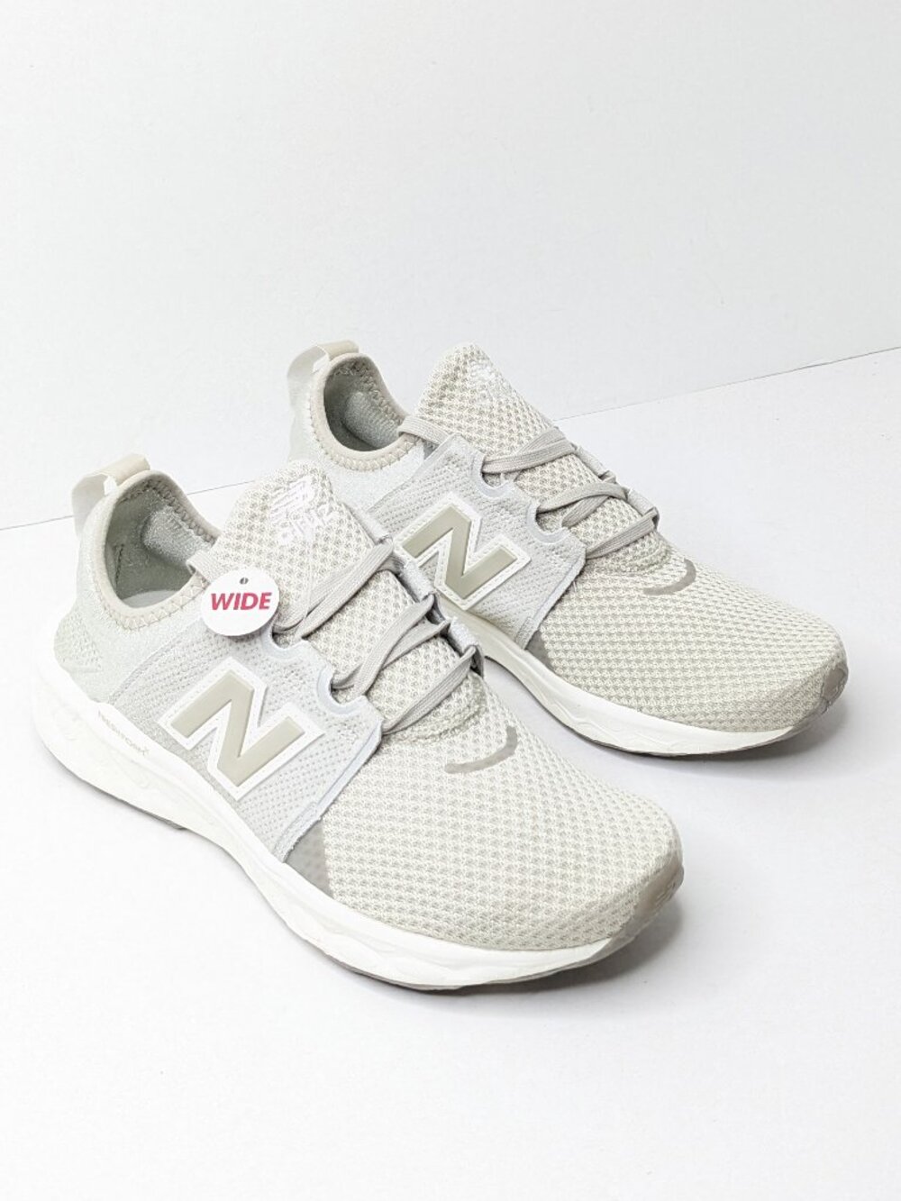 New Balance Fresh Foam X Cruz v3 Athletic Sneakers Grey White Womens 7.5 Wide